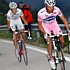 Andy Schleck dans le maillot blanc de meilleur jeune pendant la 15me tape du Giro d'Italia 2007